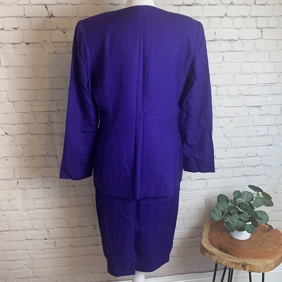 Vintage KASPER Double Breasted Blazer and Skirt Set - Picture 6 of 16